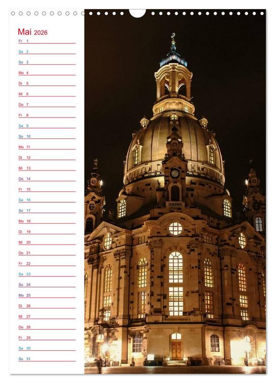 Produktbild: Frauenkirche Dresden (Wandkalender 2026 DIN A3 hoch), CALVENDO Monatskalender