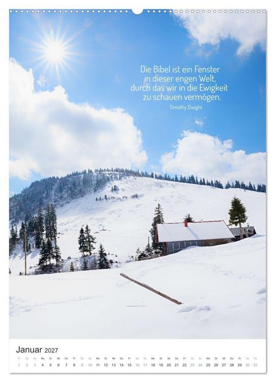 Produktbild: Christliche Natur-Poster (hochwertiger Premium Wandkalender 2027 DIN A2 hoch), Kunstdruck in Hochglanz