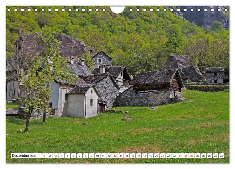 Produktbild: Tessin, Impressionen aus der Italienischen Schweiz (Wandkalender 2026 DIN A4 quer), CALVENDO Monatskalender
