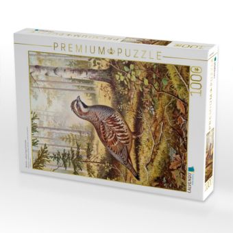 Produktbild: CALVENDO Puzzle Birkhuhn - seltener Vogel als Gem&auml;lde | 1000 Teile Lege-Gr&ouml;&szlig;e 64x48cm Foto-Puzzle f&uuml;r gl&uuml;ckliche Stunden