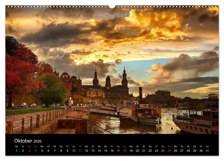 Produktbild: Dresden 2026 (Wandkalender 2026 DIN A2 quer), CALVENDO Monatskalender