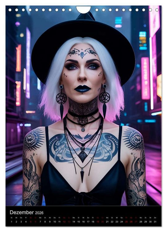 Produktbild: Die Hexen von Cyberpunk City (Wandkalender 2026 DIN A4 hoch), CALVENDO Monatskalender