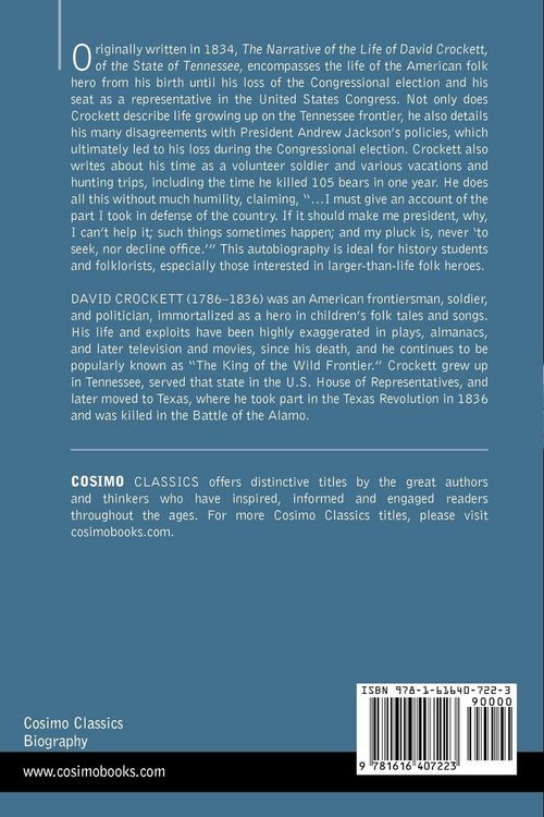 Produktbild: A Narrative of the Life of David Crockett of the State of Tennessee