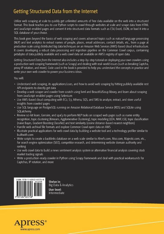 Produktbild: Getting Structured Data from the Internet