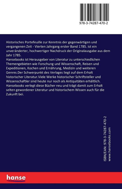 Produktbild: Historisches Portefeuille zur Kenntnis der gegenw&auml;rtigen und vergangenen Zeit