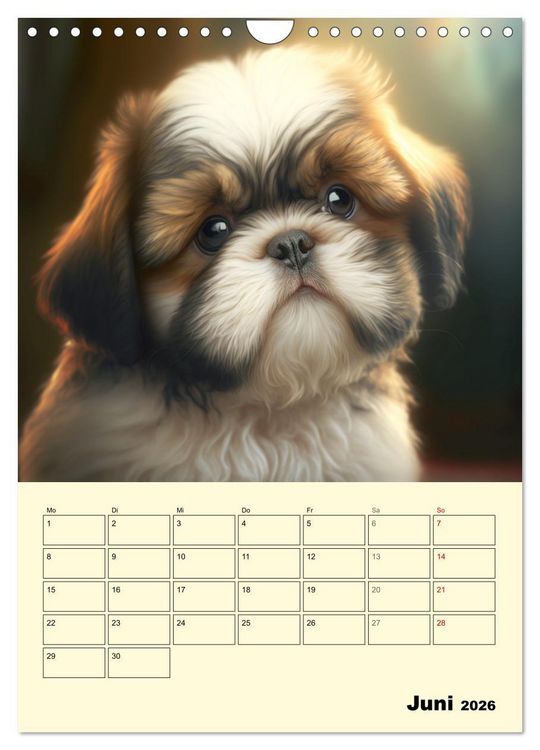 Produktbild: Shih Tzu Alarm. Gl&uuml;ckliche Wuschelk&ouml;pfe (Wandkalender 2026 DIN A4 hoch), CALVENDO Monatskalender