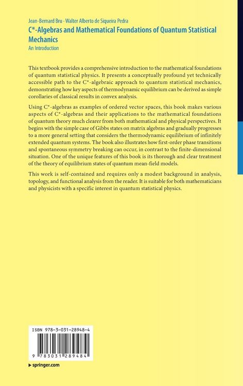 Produktbild: C*-Algebras and Mathematical Foundations of Quantum Statistical Mechanics