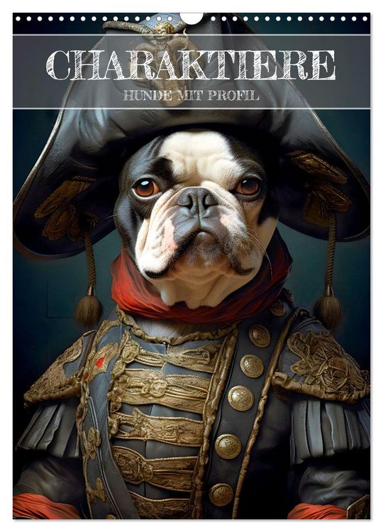 Produktbild: CHARAKTIERE Hunde mit Profil (Wandkalender 2026 DIN A3 hoch), CALVENDO Monatskalender