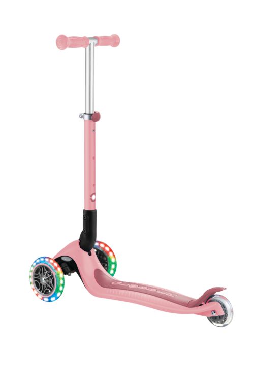 Produktbild: Globber Junior Foldable rosa mit Leuchtrollen