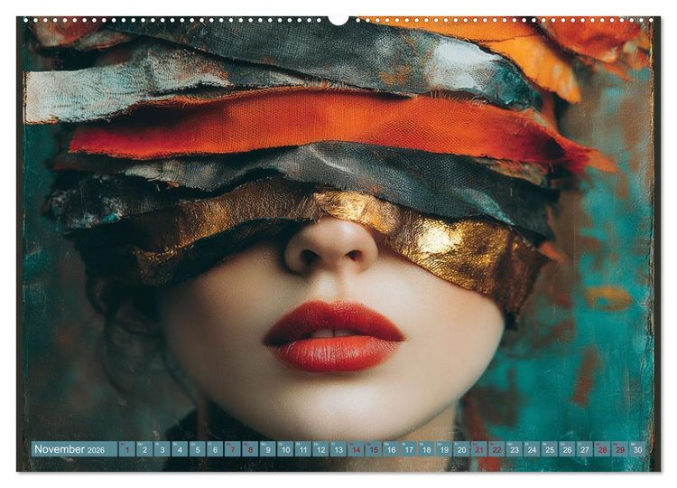 Produktbild: Sehnsucht hinter Seide (hochwertiger Premium Wandkalender 2026 DIN A2 quer), Kunstdruck in Hochglanz