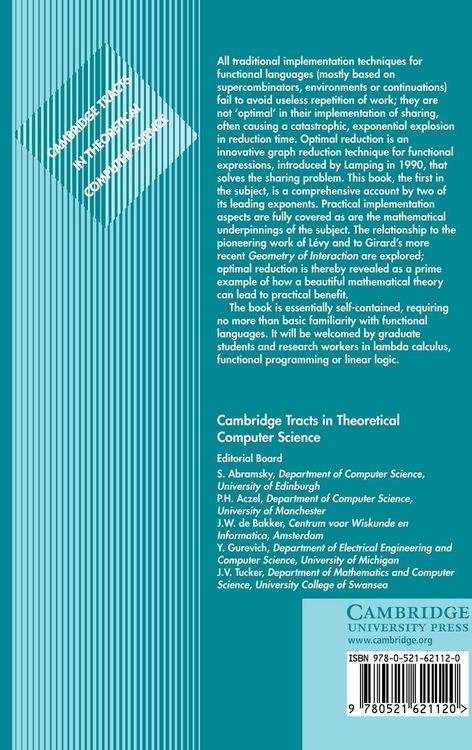 Produktbild: The Optimal Implementation of Functional Programming Languages