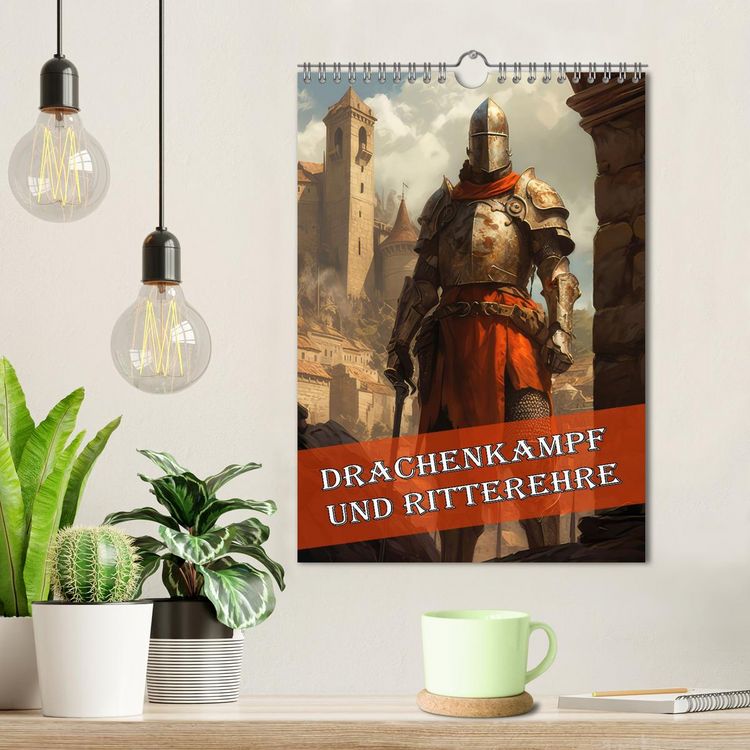 Produktbild: Drachenkampf und Ritterehre (Wandkalender 2026 DIN A4 hoch), CALVENDO Monatskalender