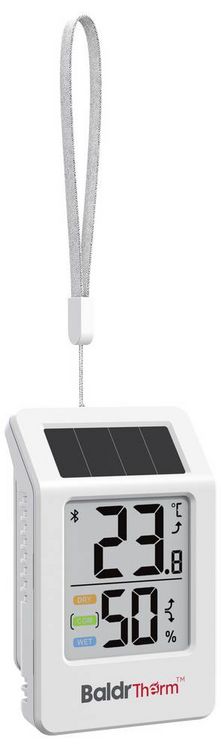 Produktbild: BaldrTherm Solar Thermo-/Hygrometer Wei&szlig; HCS702B
