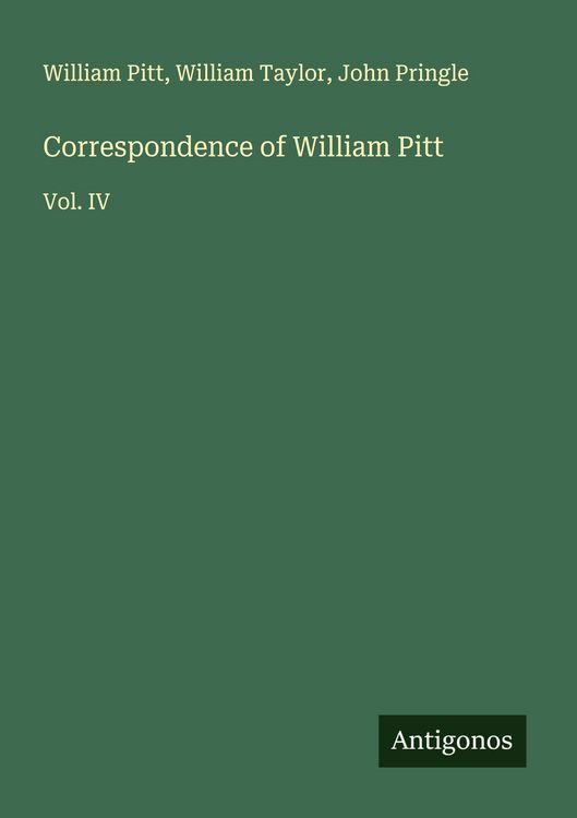 Produktbild: Correspondence of William Pitt