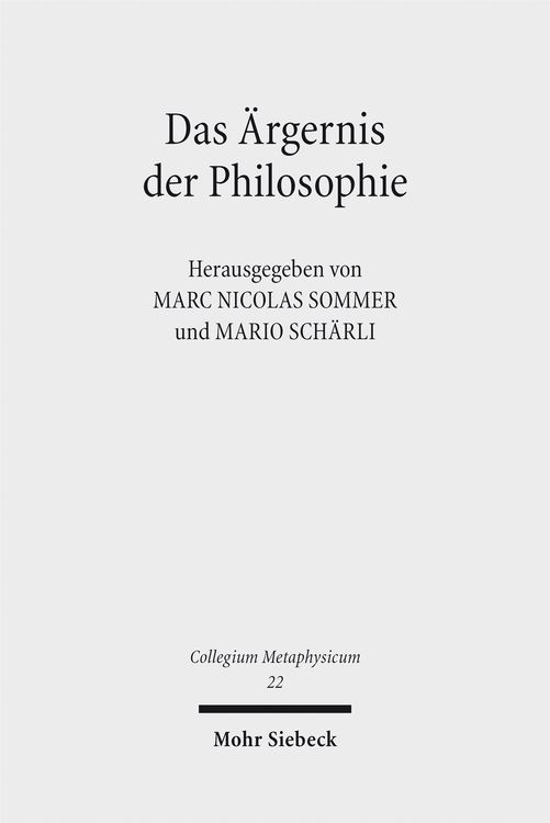 Produktbild: Das &Auml;rgernis der Philosophie