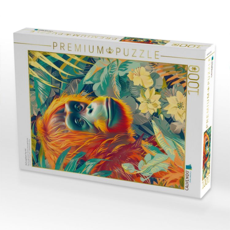 Produktbild: CALVENDO Puzzle Dschungeltiere Pop-Art | 1000 Teile Lege-Gr&ouml;&szlig;e 64x48cm Foto-Puzzle f&uuml;r gl&uuml;ckliche Stunden