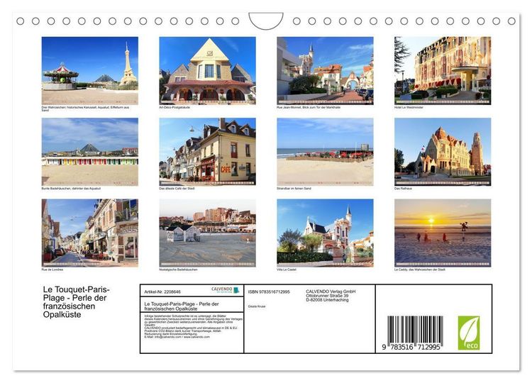 Produktbild: Le Touquet-Paris-Plage - Perle der franz&ouml;sischen Opalk&uuml;ste (Wandkalender 2026 DIN A4 quer), CALVENDO Monatskalender