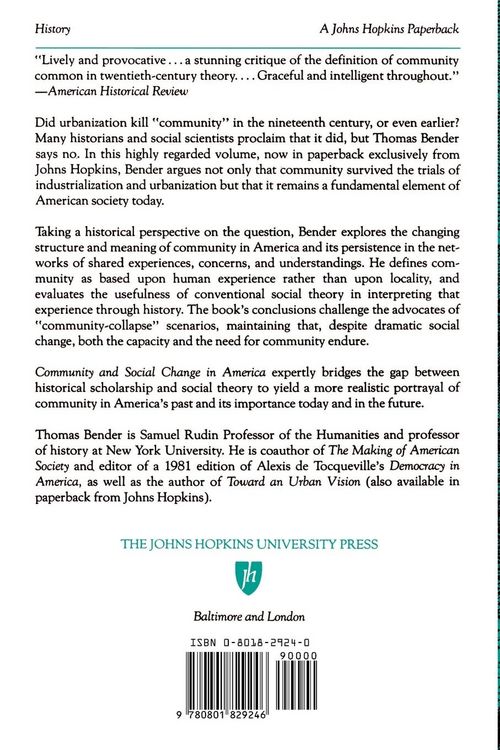 Produktbild: Community and Social Change in America