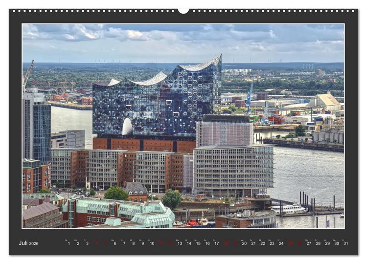 Produktbild: Wahrzeichen Elbphilharmonie (hochwertiger Premium Wandkalender 2026 DIN A2 quer), Kunstdruck in Hochglanz