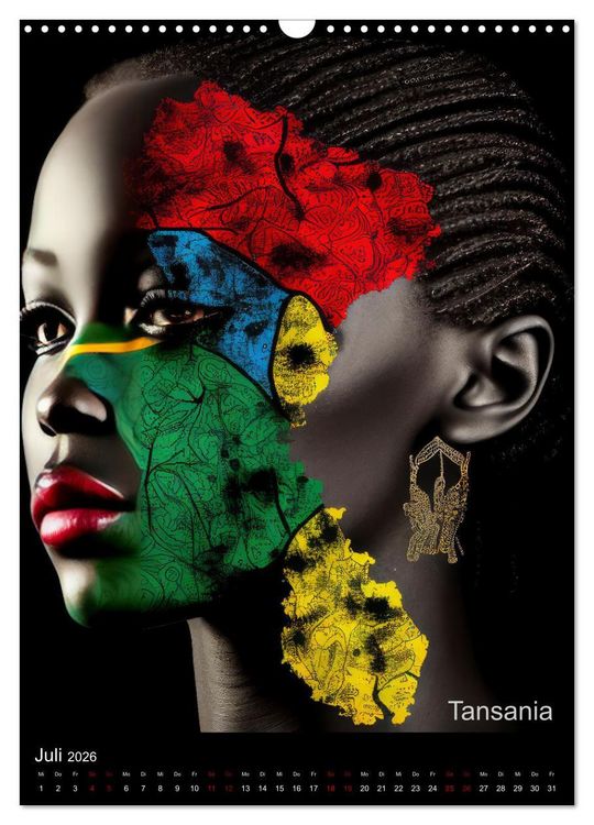 Produktbild: Afrikanische Sch&ouml;nheiten (Wandkalender 2026 DIN A3 hoch), CALVENDO Monatskalender