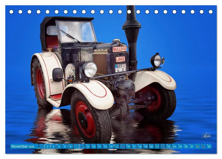 Produktbild: Traktor - Oldtimer (Tischkalender 2026 DIN A5 quer), CALVENDO Monatskalender