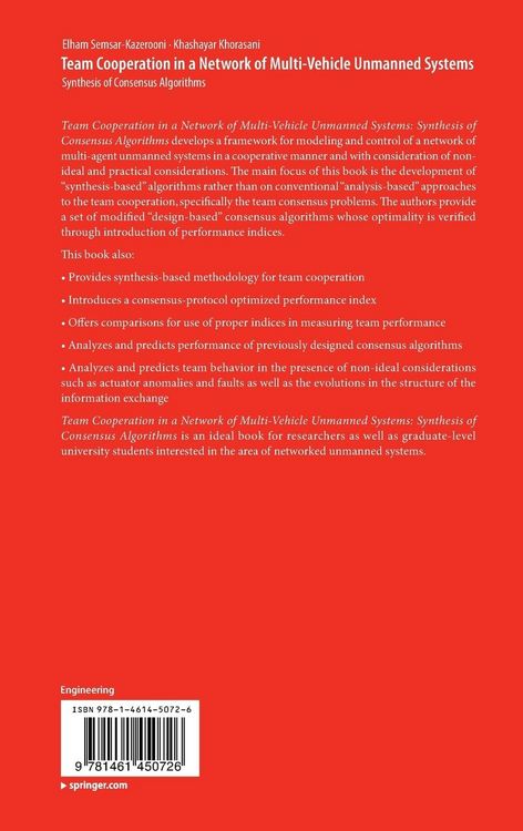 Produktbild: Team Cooperation in a Network of Multi-Vehicle Unmanned Systems