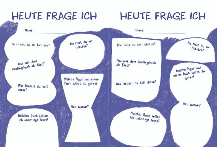 Produktbild: Das Buch-Buch - Steckbriefe f&uuml;r deine Lieblingsb&uuml;cher &ndash; witzige Foto-Challenges &ndash; alle m&ouml;glichen Sachen mit B&uuml;chern machen