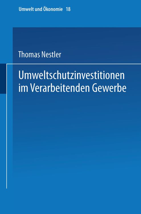 Produktbild: Umweltschutzinvestitionen im Verarbeitenden Gewerbe