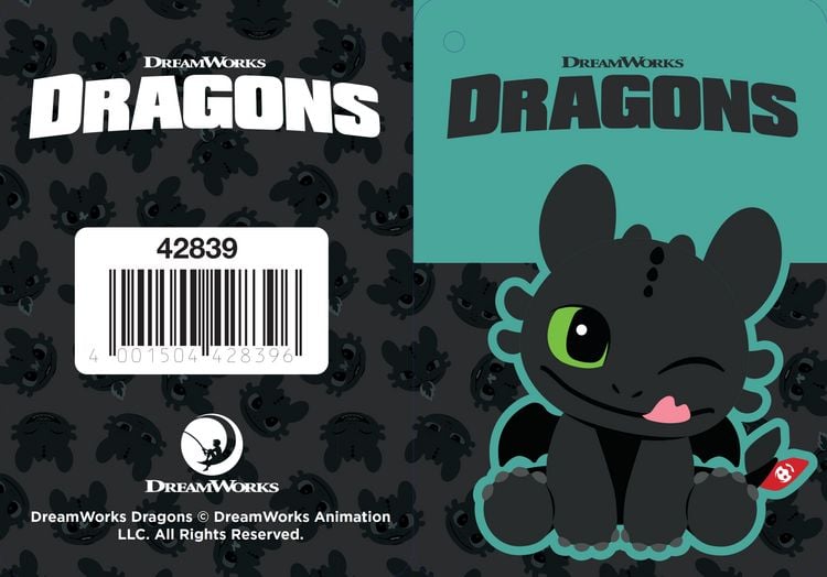 Produktbild: Schmidt Spiele 42839 - Dragons, Ohnezahn gl&uuml;cklich, Pl&uuml;sch, 18 cm