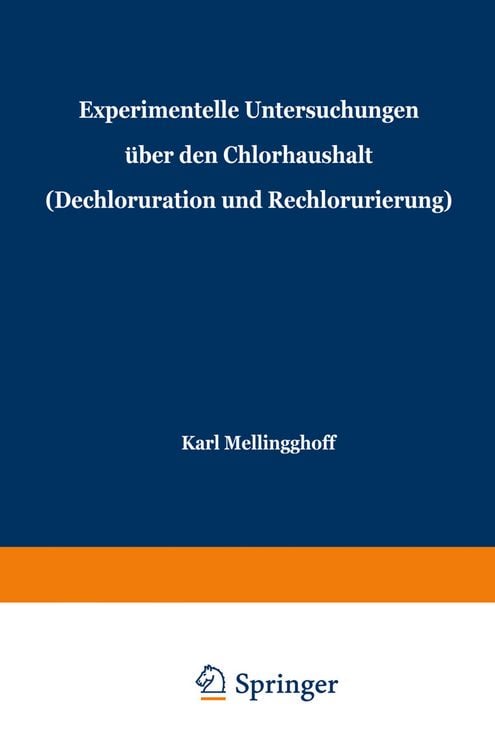 Produktbild: Experimentelle Untersuchungen &uuml;ber den Chlorhaushalt (Dechloruration und Rechlorurierung)