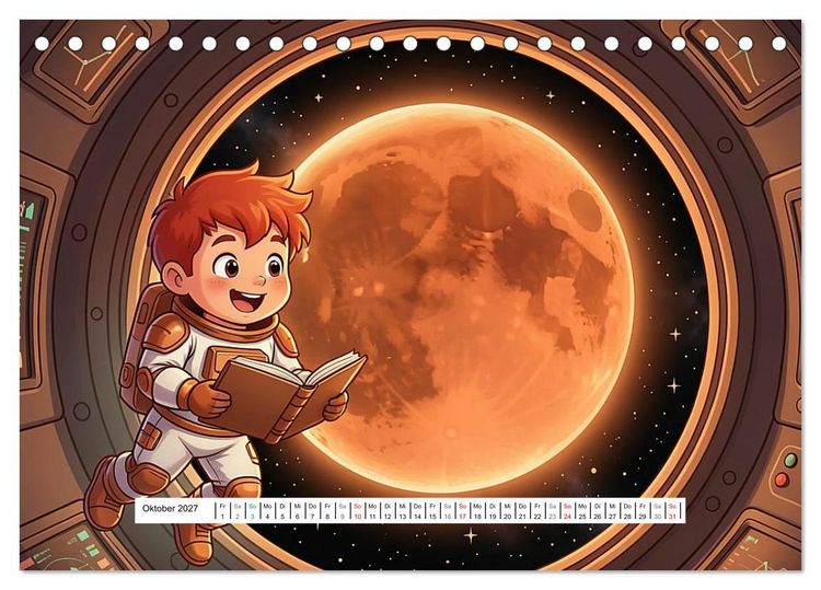 Produktbild: Kleine Astronauten (Tischkalender 2027 DIN A5 quer), CALVENDO Monatskalender