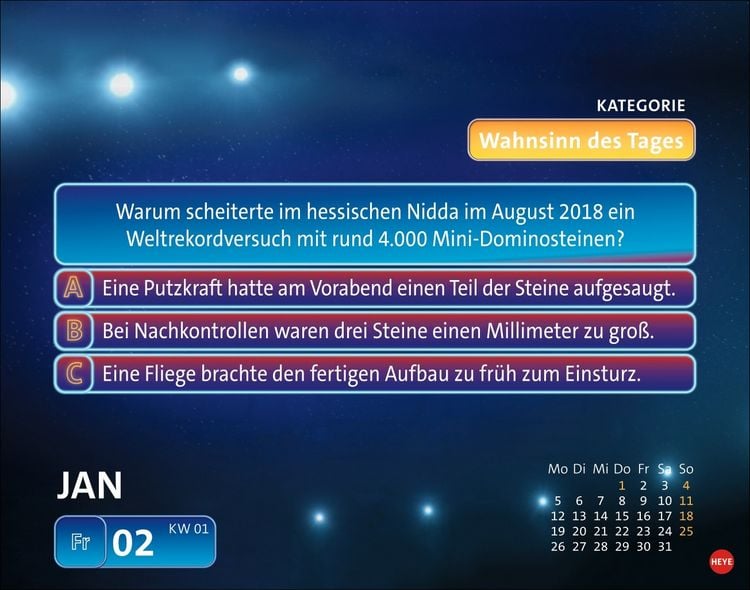 Produktbild: Wer wei&szlig; denn sowas? Tagesabrei&szlig;kalender 2026