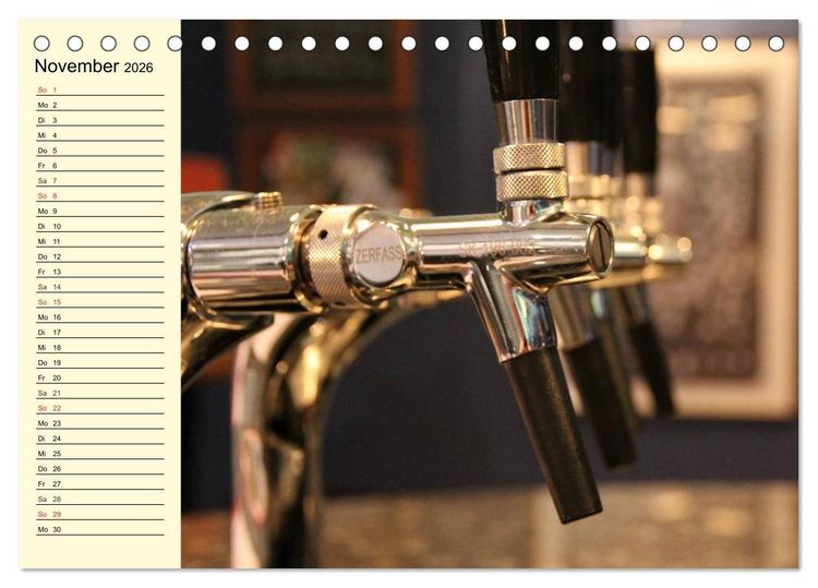 Produktbild: Bier. Die Kunst des Bierbrauens. Impressionen (Tischkalender 2026 DIN A5 quer), CALVENDO Monatskalender