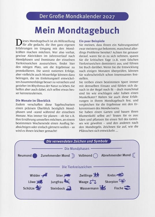 Produktbild: Der gro&szlig;e Mondkalender 2027