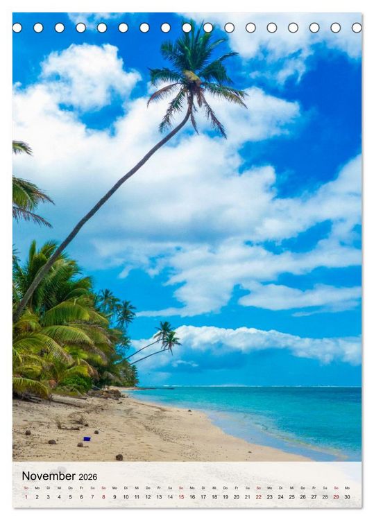 Produktbild: Neuseeland und die Cook Islands - Inseltr&auml;ume und Bergwelten (Tischkalender 2026 DIN A5 hoch), CALVENDO Monatskalender