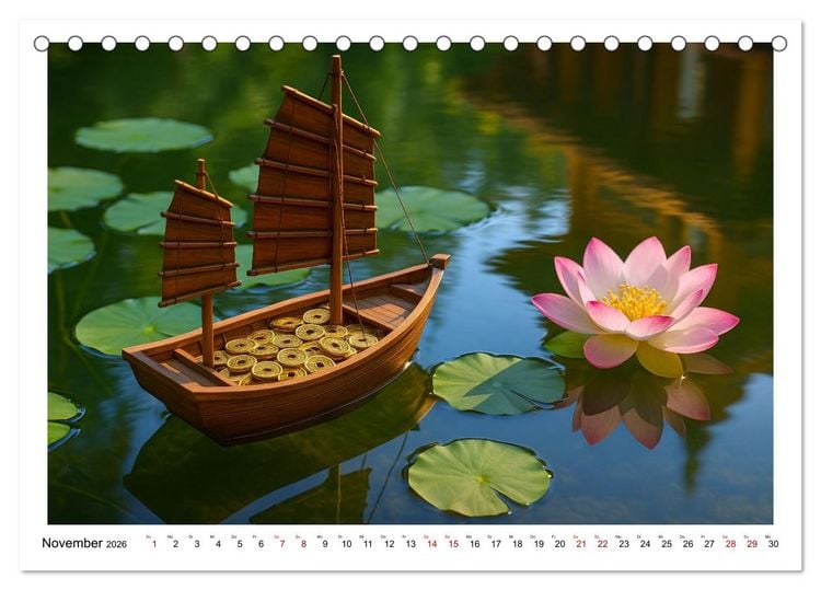 Produktbild: Bilder f&uuml;r ein gutes Feng Shui (Tischkalender 2026 DIN A5 quer), CALVENDO Monatskalender