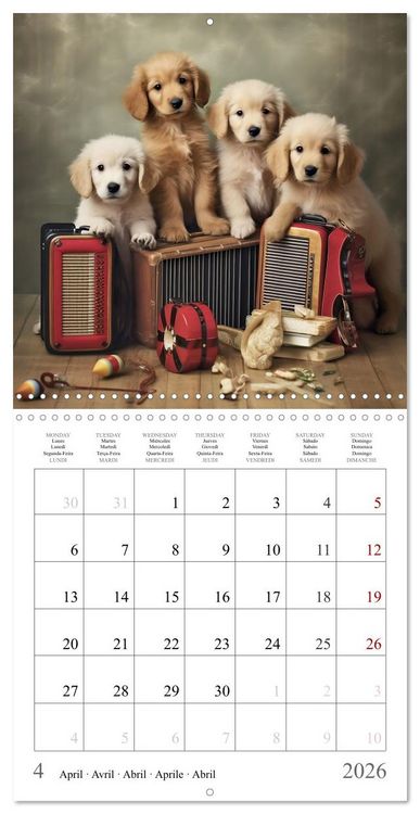 Produktbild: Fairy tale heroes with a wet nose (Wall Calendar 2026 12 &times; 12 Inch) CALVENDO 12 Month Wall Calendar