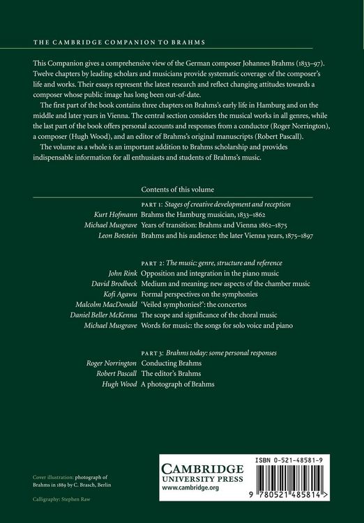 Produktbild: The Cambridge Companion to Brahms
