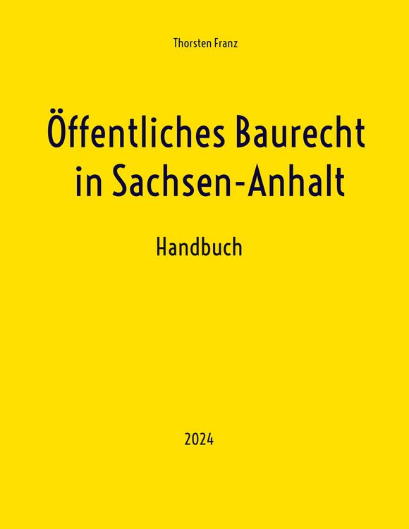 Produktbild: Öffentliches Baurecht in Sachsen-Anhalt