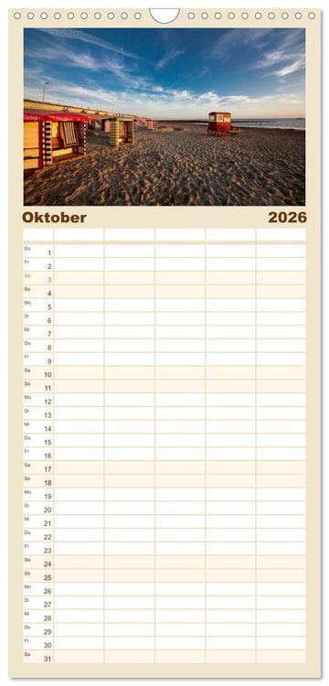 Produktbild: Familienplaner 2026 - Ostfriesland - Tour mit 5 Spalten (Wandkalender, 21 x 45 cm) CALVENDO