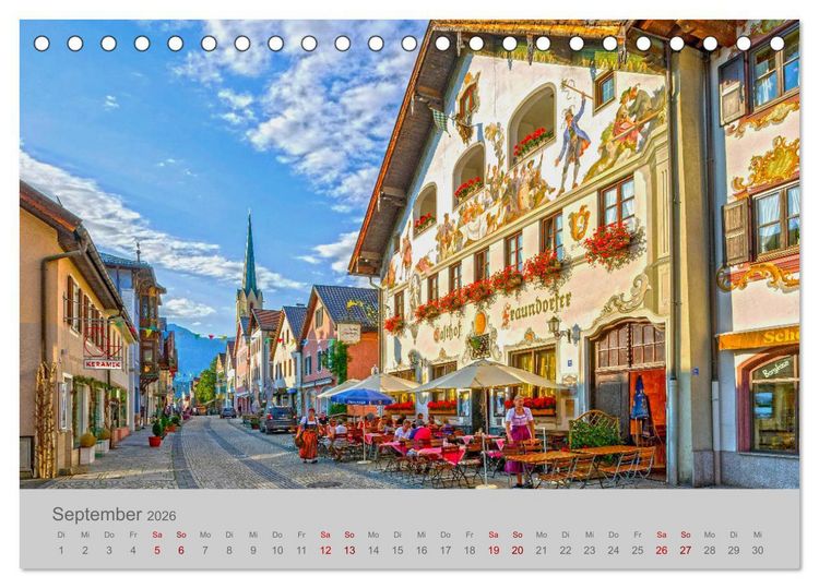 Produktbild: Garmisch-Partenkirchen Werdenfelser Land (Tischkalender 2026 DIN A5 quer), CALVENDO Monatskalender