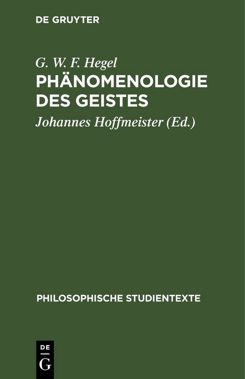 Produktbild: Ph&auml;nomenologie des Geistes
