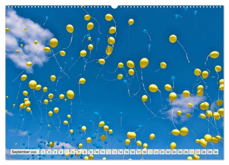 Produktbild: Mein sch&ouml;ner bunter Luftballon (Wandkalender 2026 DIN A2 quer), CALVENDO Monatskalender