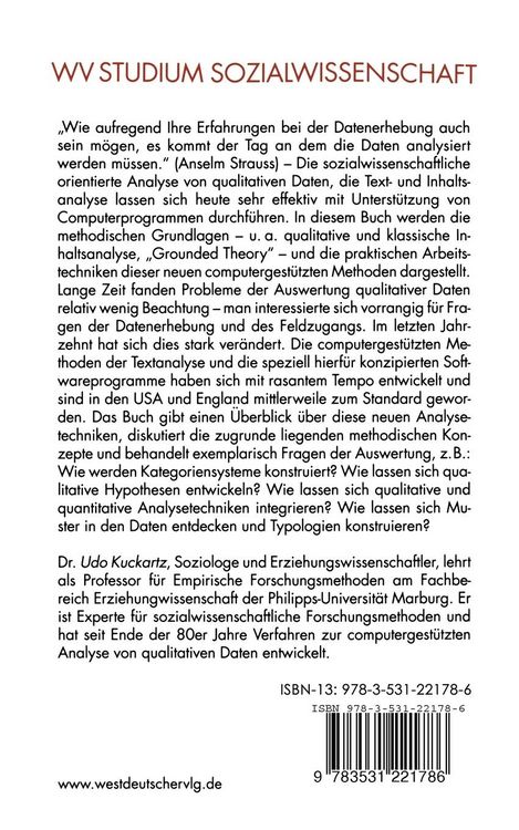 Produktbild: Computergest&uuml;tzte Analyse qualitativer Daten