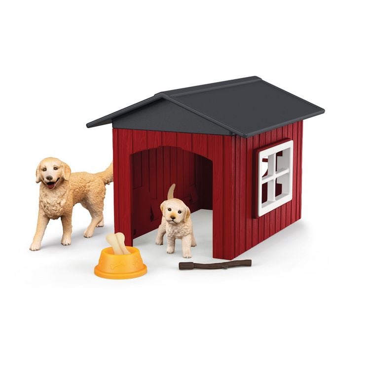 Bild vom Artikel Schleich 42722 - Farm World, Hundehütte mit Goldenretrievern, 9 Teile, Spielset vom Autor 