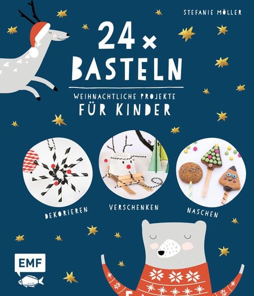 Produktbild: 24 x Basteln &ndash; Weihnachtliche Projekte f&uuml;r Kinder