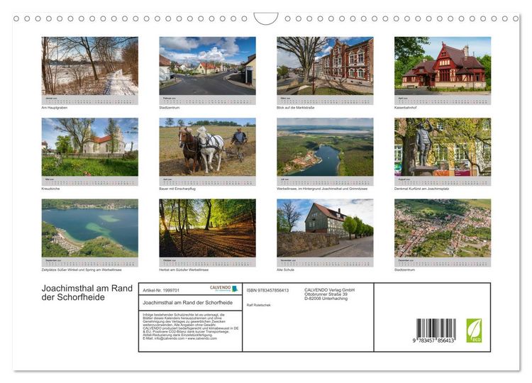 Produktbild: Joachimsthal am Rand der Schorfheide (Wandkalender 2026 DIN A3 quer), CALVENDO Monatskalender