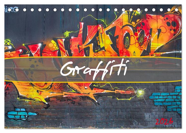 Produktbild: Graffiti (Tischkalender 2026 DIN A5 quer), CALVENDO Monatskalender