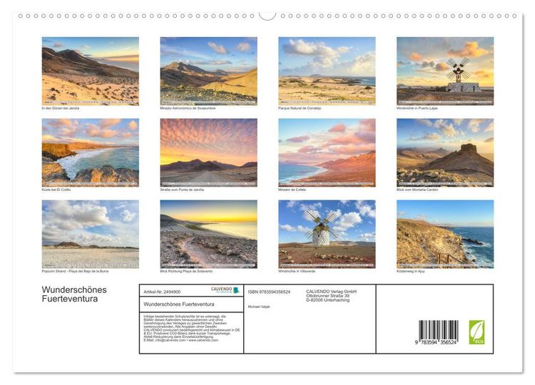 Produktbild: Wundersch&ouml;nes Fuerteventura (hochwertiger Premium Wandkalender 2027 DIN A2 quer), Kunstdruck in Hochglanz