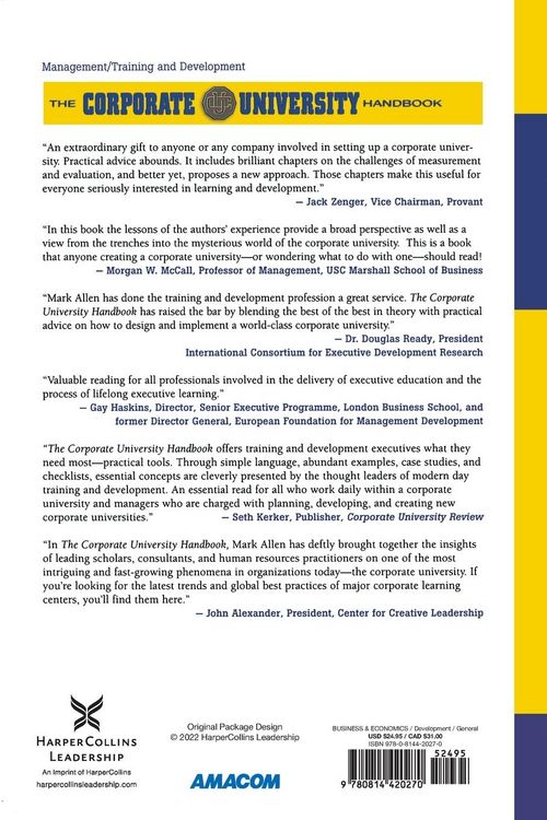 Produktbild: The Corporate University Handbook